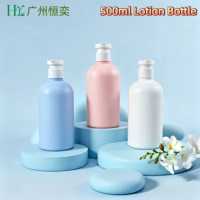 Stock HDPE 500ml Shampoo Lotion Bottle for Hair Conditioner Body Wash Lotion