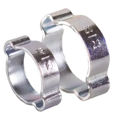 Steel Zinc Finish Vibration-Resistant Pinch Clamps for Heavy Duty Pipes and Tubes Customizable Binaural Clamp