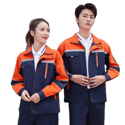 AI-MICH Devise Pure Cotton Smock Uniform Factory Workshop Printable Embroidery Customize Long Sleeves Guard Uniform