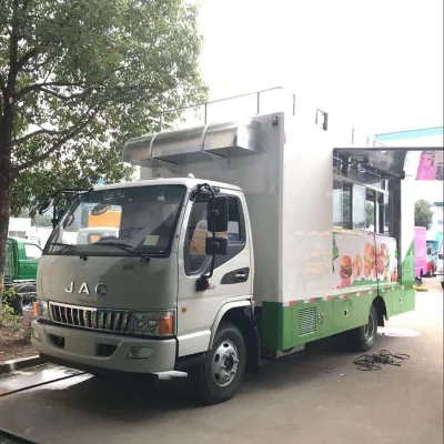 5 Meters Van Box Body Big Size JAC Mobile Food Vending Truck for Sale in Saudi Arabia