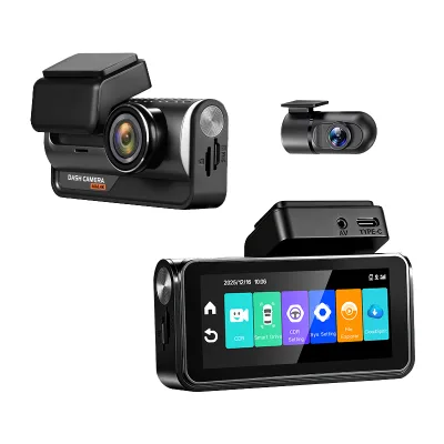 4G LTE Dual Lens Driver Record Car Camera 4K 3.69Inch Display Dashcam Front+Rear Dual Sim Card Compatible ADAS Video Recorder