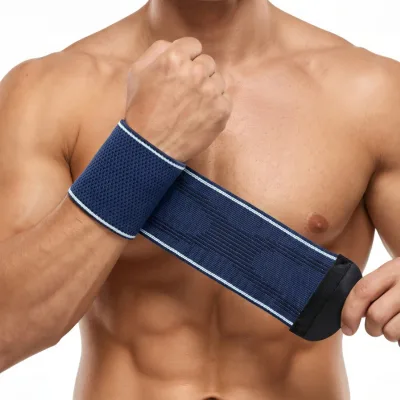 Cross-border Adjustable Knitted Winding Pressurized Breathable Wrist Brace for Basketball Badminton Fitness