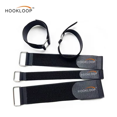 Custom Design and Logo Adjustable Hook and Loop Buckle Strap High Quality and Durable Non-elastic Straps With Iron Buckle