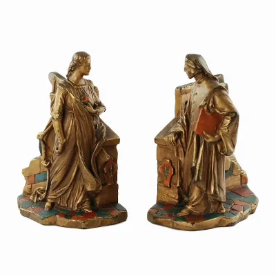 Custom Resin Bookends Cross Bible Priest and Maternity Street Decoration Customized Bookends Ornaments