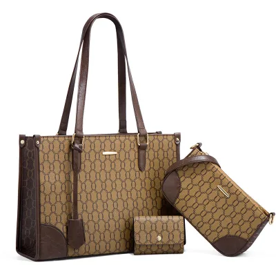 Women's Handbags Set Lady Hand Bag Handbag Sets 3 Pieces Lady Hand Bags Bag and Purse Sets Crossbody Ladies