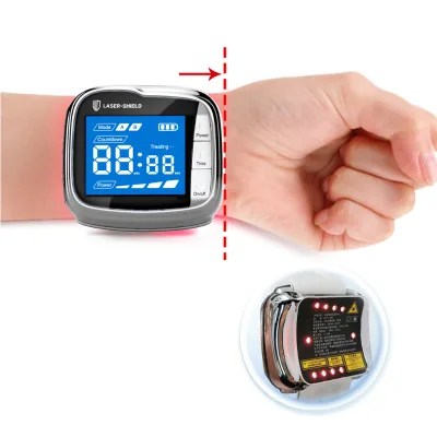 Good Effect Medical Laser Wrist Watch for Blood Purification Diabetes Cardiovascular Diseases Therapies Rhinitis Otitis Media