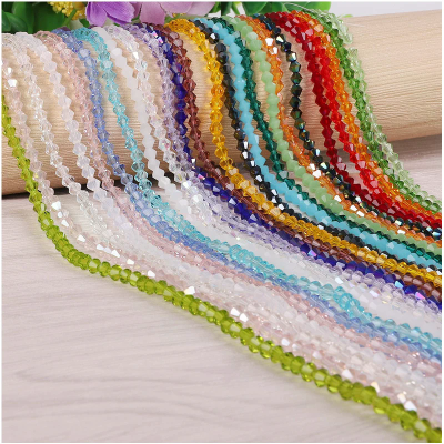 New Crystal Lighting Crystal  Beads - Colored Large Block Faced Bicone 4mm Bead Decoration Crystal Beads