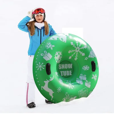 Factory Cheap Price of Inflatable Snow Tube for Kids and Adults, Heavy Duty Snow Tube with Safety Handles, New Winter Skiing Toy