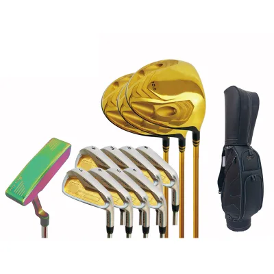 Luxury Shine Gold Color Advanced Tour Style Completed Golf Club Set for Men