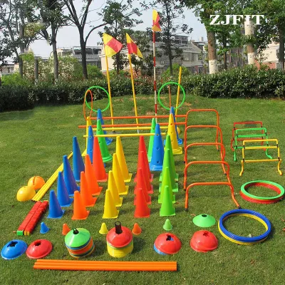 ZJFIT Football Agility Cone PE Material Outdoor Use Customizable Logo Lightweight 20g Speed Training 3-7day Sample MOQ 1pcs