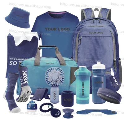 Wholesale Custom Logo Promotion Gift Souvenir T-shirt Hoodie Business Giveaways Promotional Hat Backpack Water Bottle Gift Set