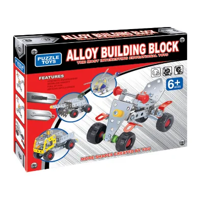 66pcs Alloy DIY Metal Block Racing Car Toy