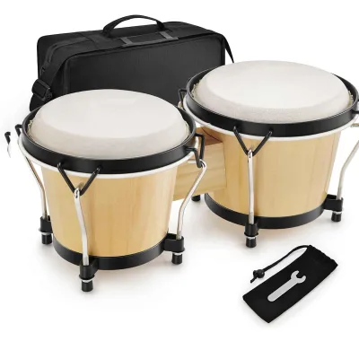 Promotion Competitive Price Excellent Quality Solid Wood Bongo Drum With Bag Provided Wrench