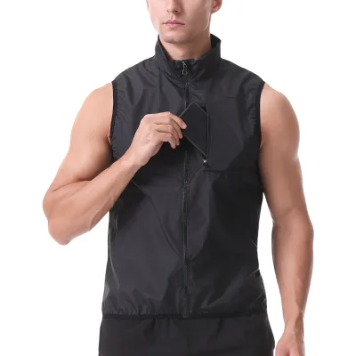 Sauna Suit for Men Sweat Vest Sauna Jacket Workout Vest Tank Top Full Zipper Hoodies Tank Top for Boxing Exercise