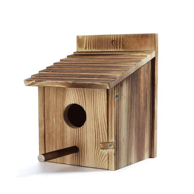 Wholesale Solid Wood Bird Nest Creative Outdoor Bird Cage With Hanging Function for Hummingbirds and Other Birds