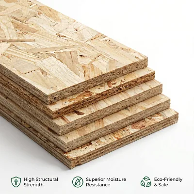 Modern High Quality Osb Board 18mm 25mm 15mm 9mm Osb Wood Board Smooth Surface Oriented Strand Board osb Used Indoor or Outdoor