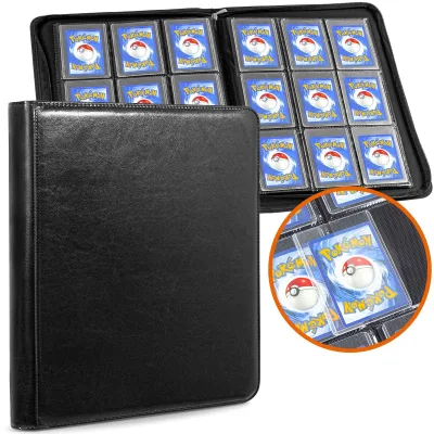PU Collection Album for Leather Trading Card Zipper Card Album Binder Trading Card Photocard Binder