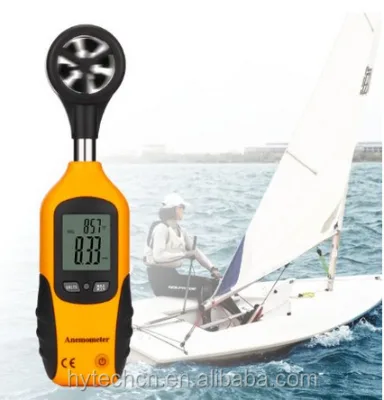 New HTI Wholesale Long Lasting Cheaper Mini Wind Indicator Portable Anemoscope Digital Anemometer HTI