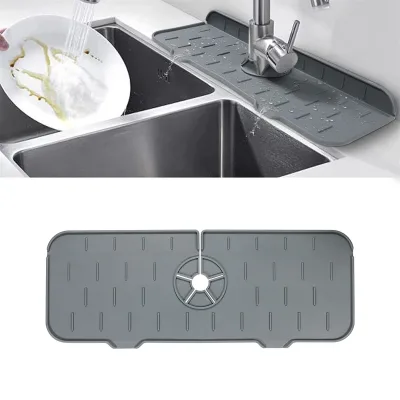 BPA Free Silicone Sink Draining Pad Faucet Water Catcher Mat Silicone Faucet Sink Splash Guard for Kitchen