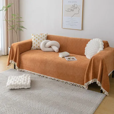 High Quality Super Soft Simple Style Solid Color Sofa Towel Protective Sofa Covers Support Customization
