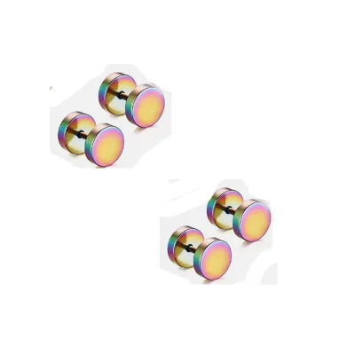 Custom Kids Stud Earrings with Screw Back High Polished Surgical Steel Screw Flat Back Disc Stud Earrings for Women Men