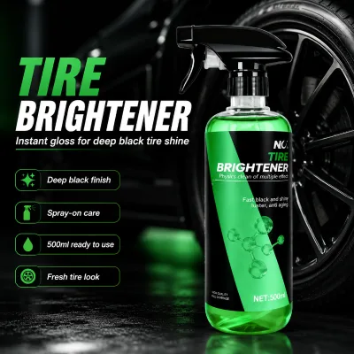 Nikeliang Factory Custom 500ml Silicone Tire Brightener Cleaner Wash Long Lasting High Gloss 5Gal Bulk Private Label Wholesale