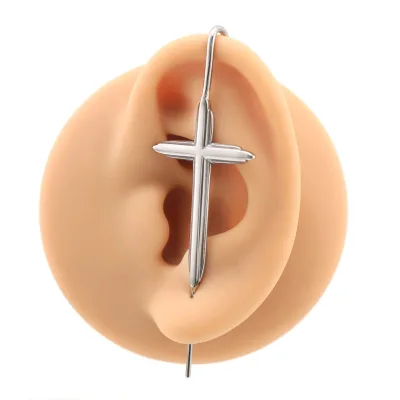 Advanced Stainless Steel Single Ear Hanging Ear Stud Earrings New Lightning Snake Cross Dragon Design Fashionable Personality