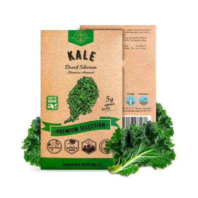 Dwarf Siberian Kale Greenhouse and Outdoor Growing Kit Plant Fiber Material for Home Garden Planting