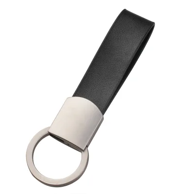 Hardware Keychains Metal and Leather Keychain Custom PU Leather Keychain