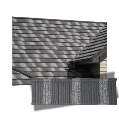 America Popular 50 Years Warranty Low Costs Light Weight Wood Grain Shape Color Stone Coated Metal Roofing Shake Tile