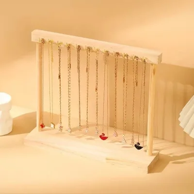 Jewelry Display Rack With Brush Sweater Chain Pendant Necklace Earrings Storage Props for Living Room Jewelry Box