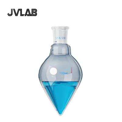 Pear-Shaped Borosilicate Glass Flask Single-Neck Heavy Wall
