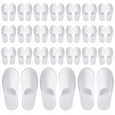 Manufacture Wholesale Disposable Guest Slippers Non Slip Bottom Hygienic Clean Hotel Disposable Slippers