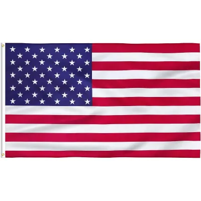 Wholesale 100% Durable Polyester Silk Screen Printing 3*5FT National Outdoor Banner High Quality All Countries USA American Flag