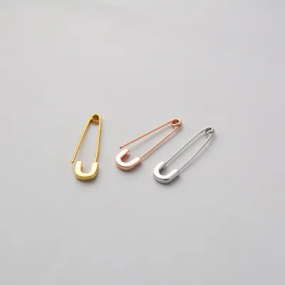 Dainty Brooch Pin Back 925 Sterling Silver Shiny Safety Pin Earrings for Jewelry Making Accessories
