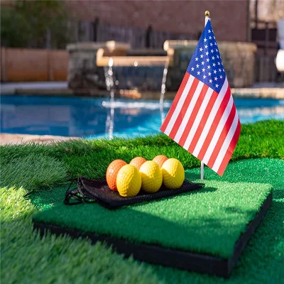 XPE Foam Villa Balcony Artificial Turf Golf Course Practice Training Aid Custom Size Portable Office Putting Mat Indoor