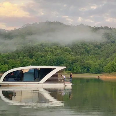 New House Boat Floating Houseboat Water Hotel Restaurant Luxury Floating House Boat Yacht Luxury Boat With Motor