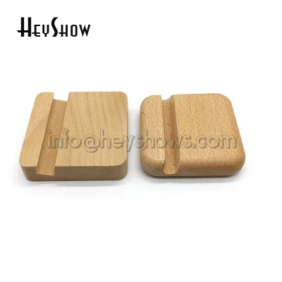 Mobile Phone Wood Display Stand Wooden Tablet Holder Desktop Cellphone Bracket