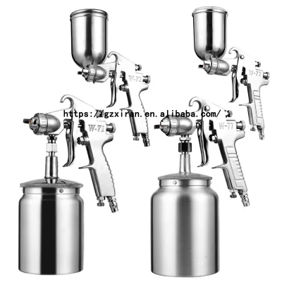 W71 Automatic Spray Painting Gun W-77 2.0/2.5/3.0mm Caliber Nozzle Car/Furniture Spraying Tool Paint Sprayer Pneumatic Spray Gun