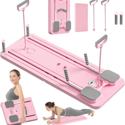 Upgraded Multi-Purpose Foldable Pilates Reformer Board Sliding Abdominal Exercise Equipment Body Training Core Pilates Studio
