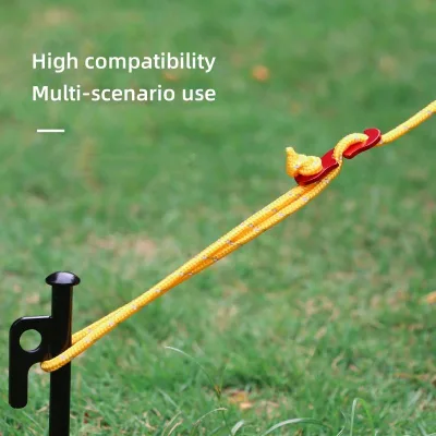 Jukaiwtec PJ25 Camping Tent Parachute Cord Buckle Three Hole Aluminum Alloy Tensioners Fastener