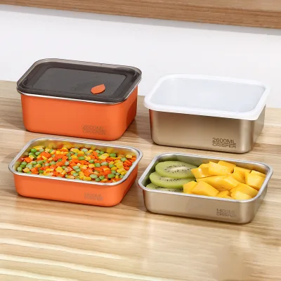 304 Stainless Steel Food Storage Containers with Lids Airtight Leakproof Meal Prep Lunch Bento Box