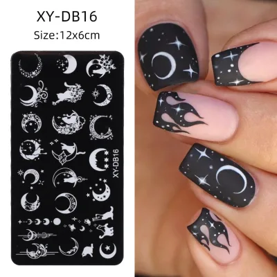 Manicure Star Moon Image Transfer Template Rose Flower Butterfly Design Nail Art Stamping Plate