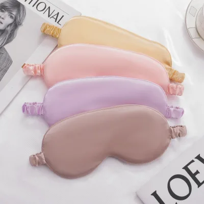Travel and Nap Soft Eye Cover Eyeshade Elastic Strap Pressure Free Perfect Blocks Light Blindfold Slip Silk Sleep Soft Eye Mask