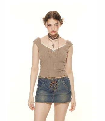 Women Cute T-shirts Short Sleeve Summer Y2k Slim Crop Tops Female Tees Ladies
