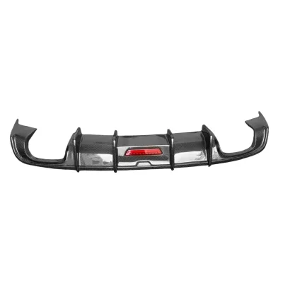 Carbon Fiber Sportback Rear Diffuser Bumper Lip With Light for A3