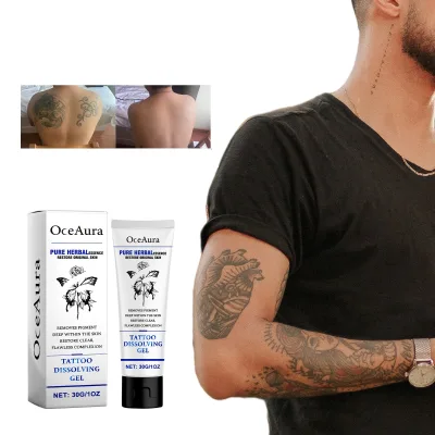 OceAura Private Label 100% Natural Vegan Herbal Skin Repairing Brightening Fades Tattoo Marks Permanent Tattoo Care Removal Gel