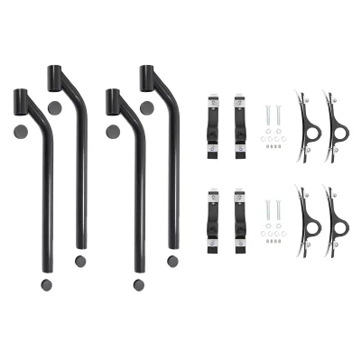 (2 Pack) for Semi Truck Powder Coated Steel Poly Fender Mounting Kit