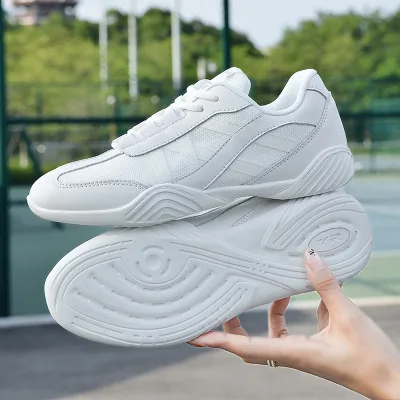 2025 Custom White Cheer Shoes Youth Cheerleading Dancing Shoes Athletic Adult Tennis Breathable Jazz Dance Sneakers