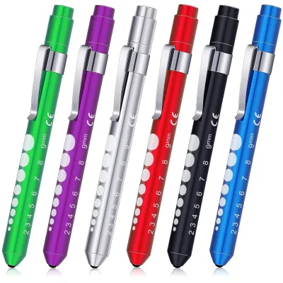 LED Penlight Aluminum Alloy Doctor Diagnostic Flashlight Mini Pocket LED Medical Pen Flashlight with Graduated for Nurse